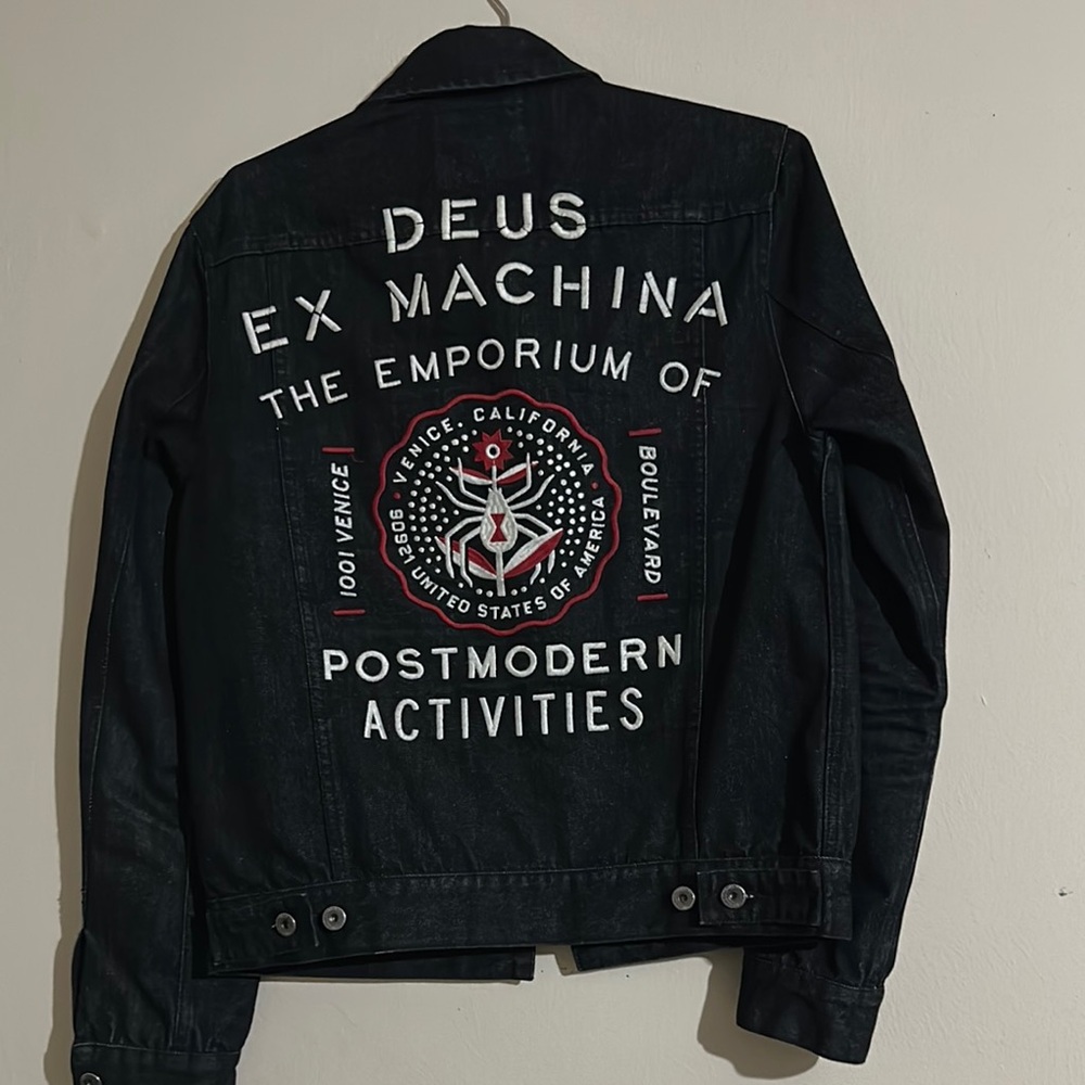 Black Bomber Jacket with Graphic Design